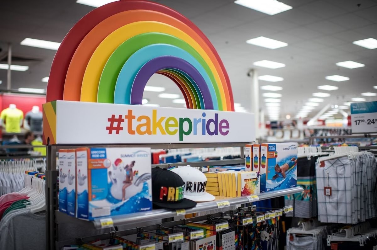 Some of Target’s Pride merchandise at a store in Chicago. (Christopher Dilts/Bloomberg News)