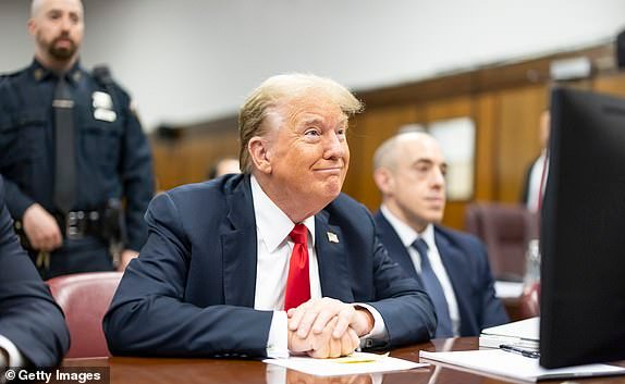 NEW YORK, NEW YORK - MAY 28:  Former U.S. President Donald Trump appears for his hush money trial at Manhattan Criminal Court on May 28, 2024 in New York City. Closing arguments are set to begin in former U.S. President Trump's hush money trial. The former president faces 34 felony counts of falsifying business records in the first of his criminal cases to go to trial. (Photo by Justin Lane - Pool/Getty Images)