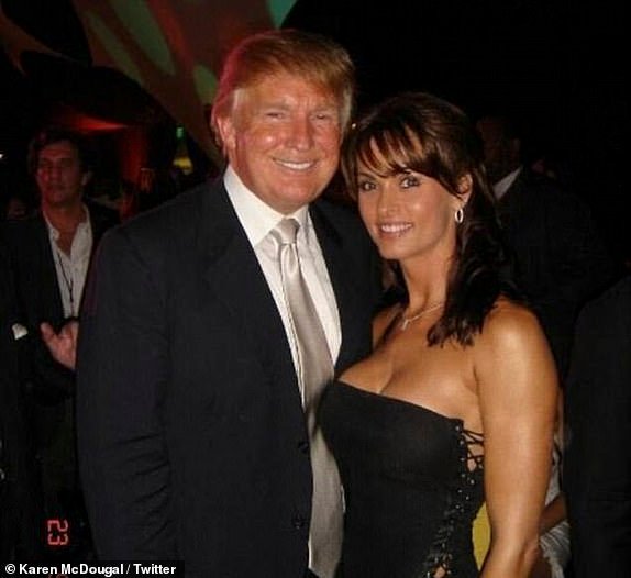 Donald Trump with ex-Playboy model and actress Karen McDougal