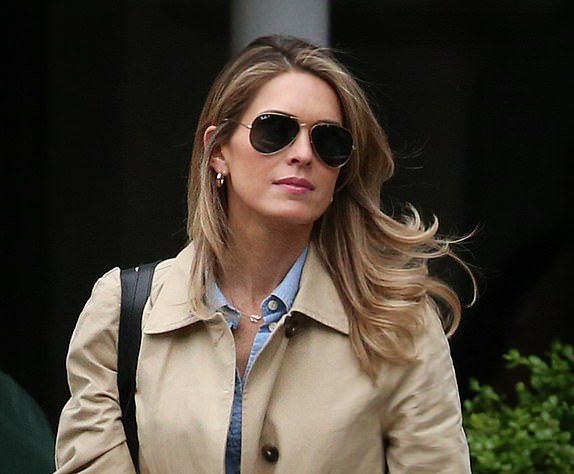 *HOLD FOR CANDACE* **Exclusive** Hope Hicks is seen out and about in New York City just a week after she was reduced to tears on the stand at Donald Trump's hush money trial.  **ID needed, possibly Hope's Mother Caye** Hope was strolling along Central Park South as the pair were heading to Columbus Circle wearing a sand color trench coat. Credit- Probe-Media.com