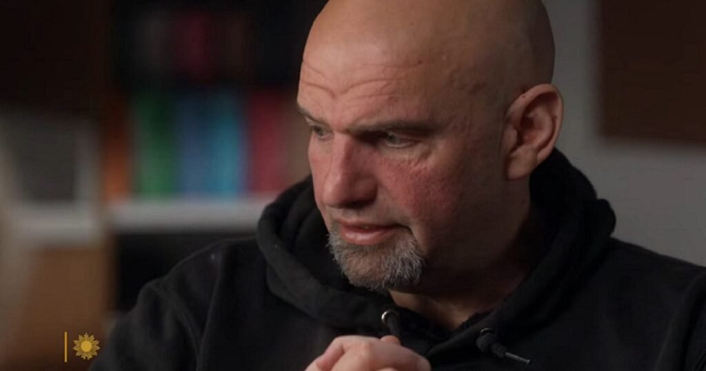 Pennsylvania Sen. John Fetterman is intervewed by Jane Pauley of CBS.