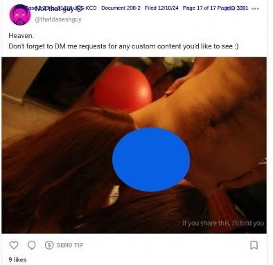 Image of a person with long hair in a dimly lit room, featuring a red balloon and a request for custom content.