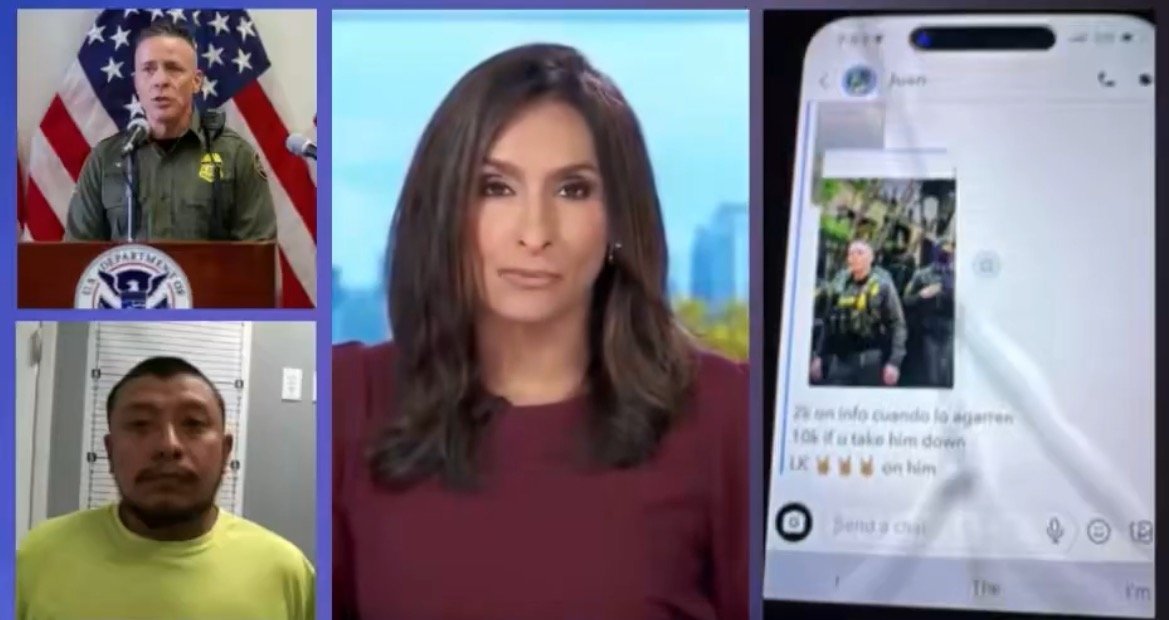 News segment featuring a law enforcement briefing, a serious interview, and a phone message discussing an arrest, highlighting ongoing public safety issues.