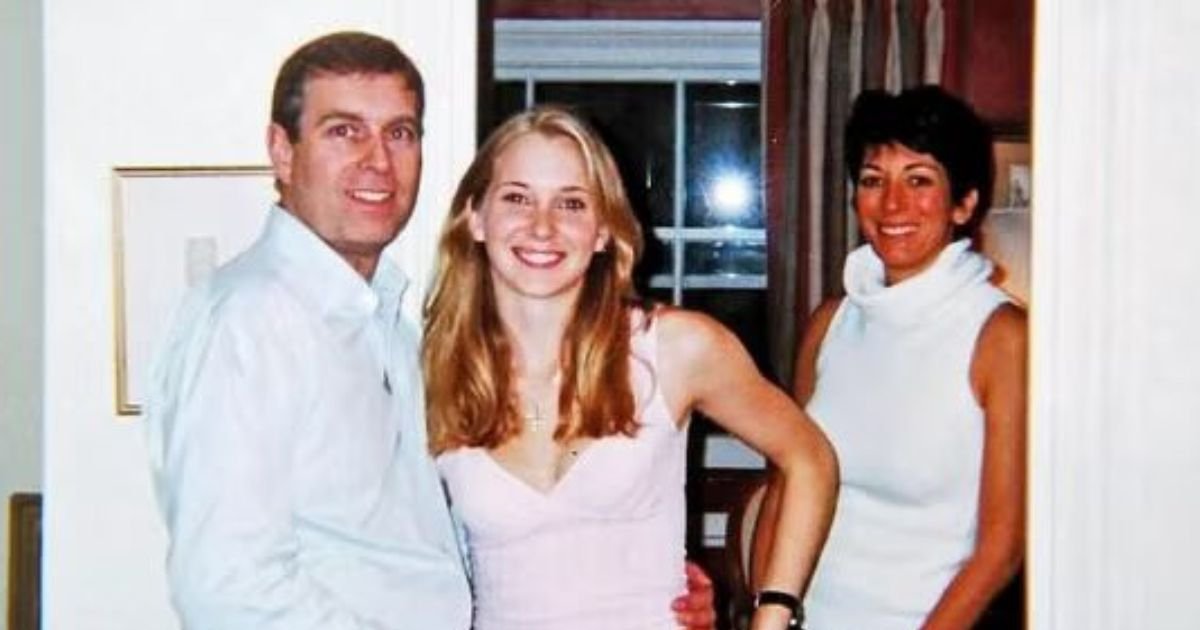 Virginia Giuffre, then Virginia Roberts, pictured with Prince Andrew of Britain and Ghislaine Maxwell, a confidant of now-deceased financier Jeffrey Epstein.