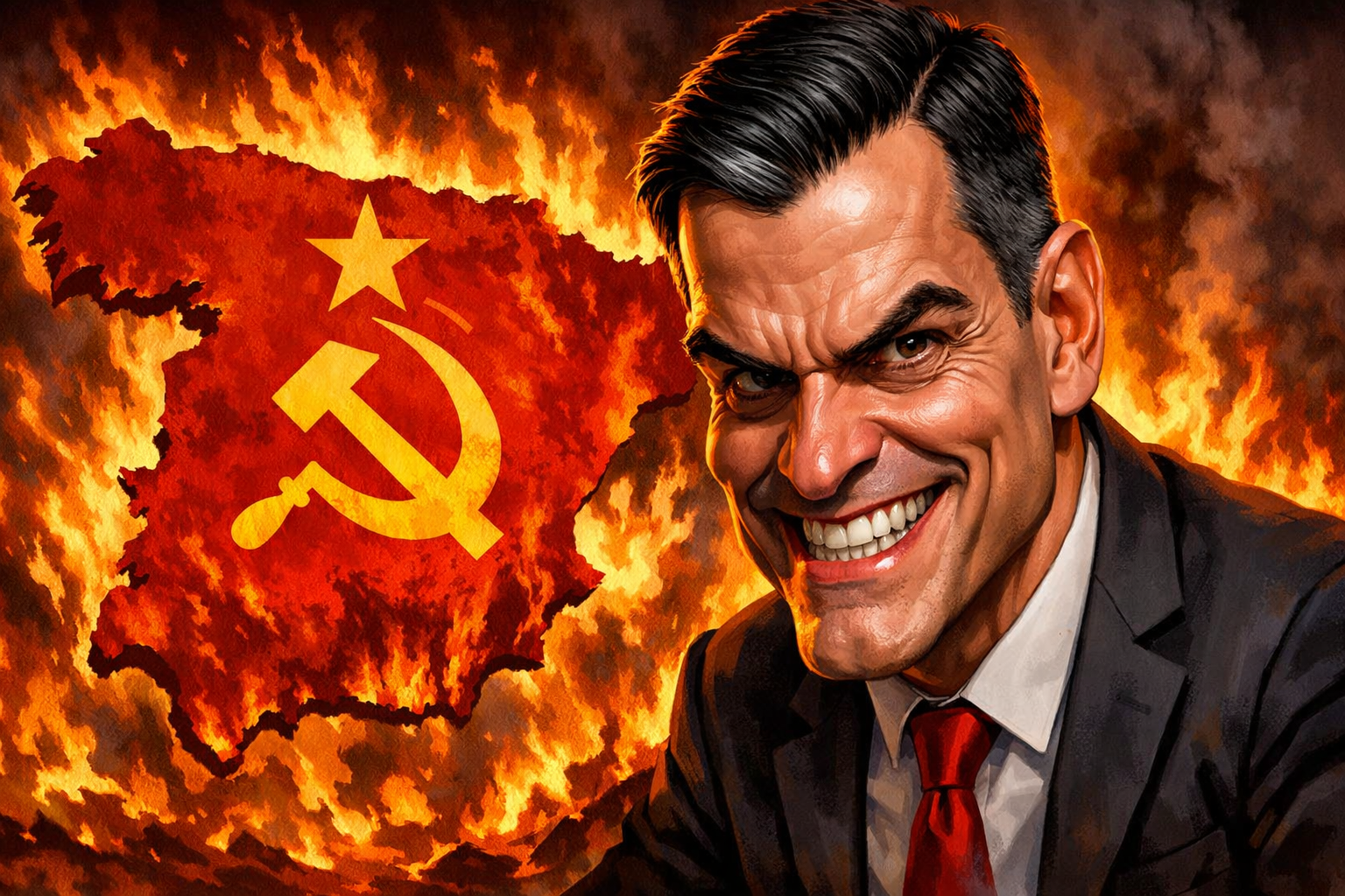 Between corruption and fanaticism, the Spanish prime minister plunges his country into an atmosphere of civil war.