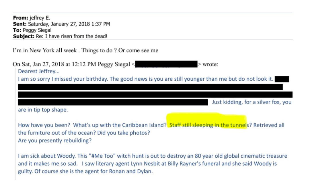 Email exchange discussing personal updates, birthday greetings, and concerns about rebuilding efforts in the Caribbean after a disaster.